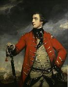 Oil on canvas portrait of British General John Burgoyne. Sir Joshua Reynolds